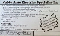 Cabba Auto Electrics