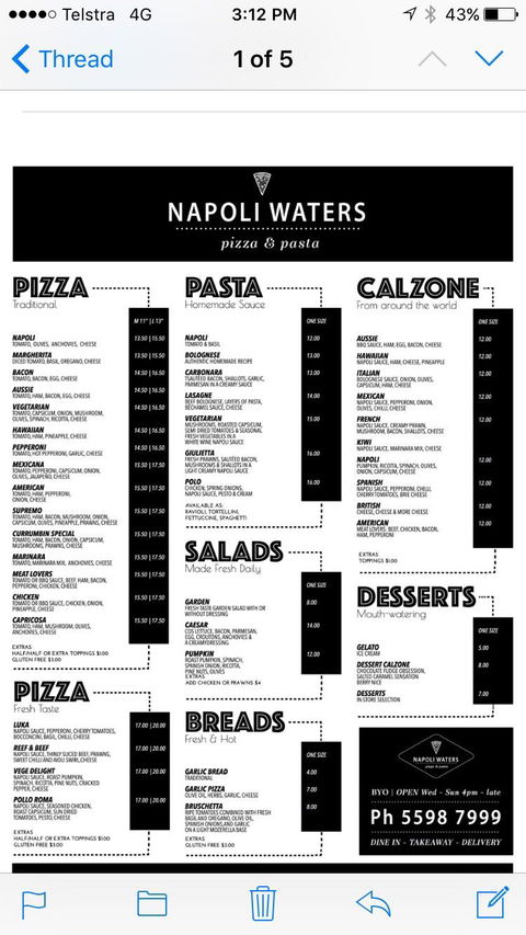 Napoli Waters Pizza & Pasta - Internet Find 6