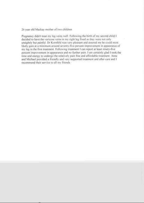 Leg Vein Clinic Australia (Dr M Kornfeld) - Internet Find 1