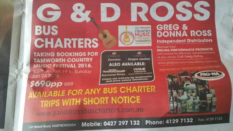 G & D Ross Bus Charters - Internet Find 1